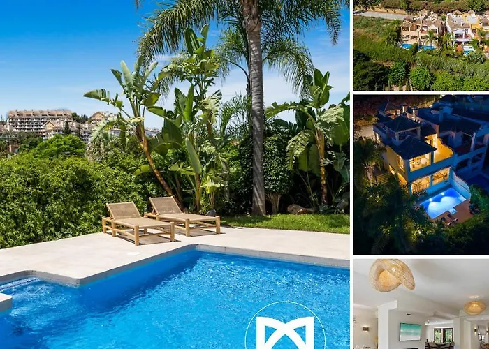 Vacation Marbella I Villa Vasari, Near Marina, Private Pool, Rooftop Views, Big Groups
